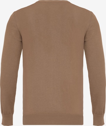 DENIM CULTURE Sweater 'DOMINIK' in Brown