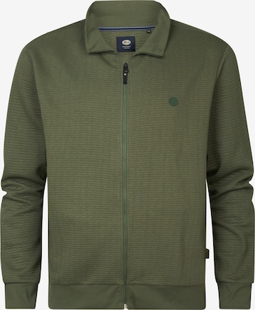 Petrol Industries Sweatvest in Groen: voorkant