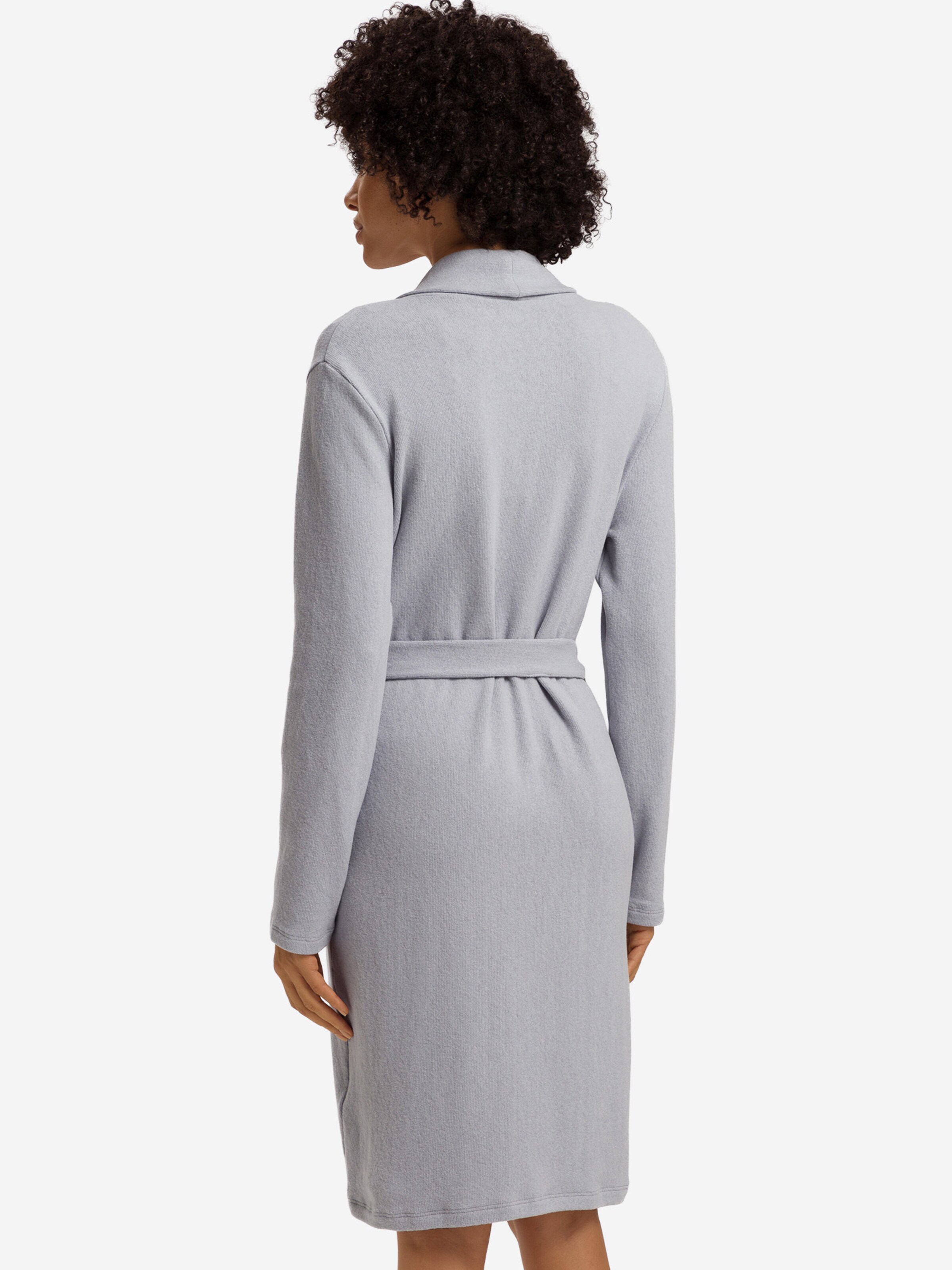 Hanro Badjas kort ' Easy Wear ' in Grijs