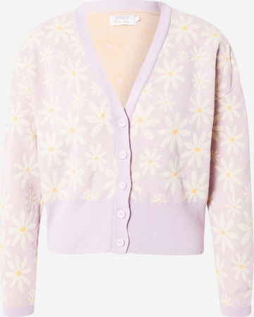 ONLY Knit Cardigan 'BLOSSOM' in Purple: front