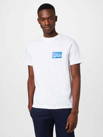 T-Shirt KARL LAGERFELD JEANS en blanc : devant