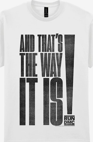 T-Shirt 'RUN DMC Just a Way It Is T-Shirt' Rockshirts en blanc : devant