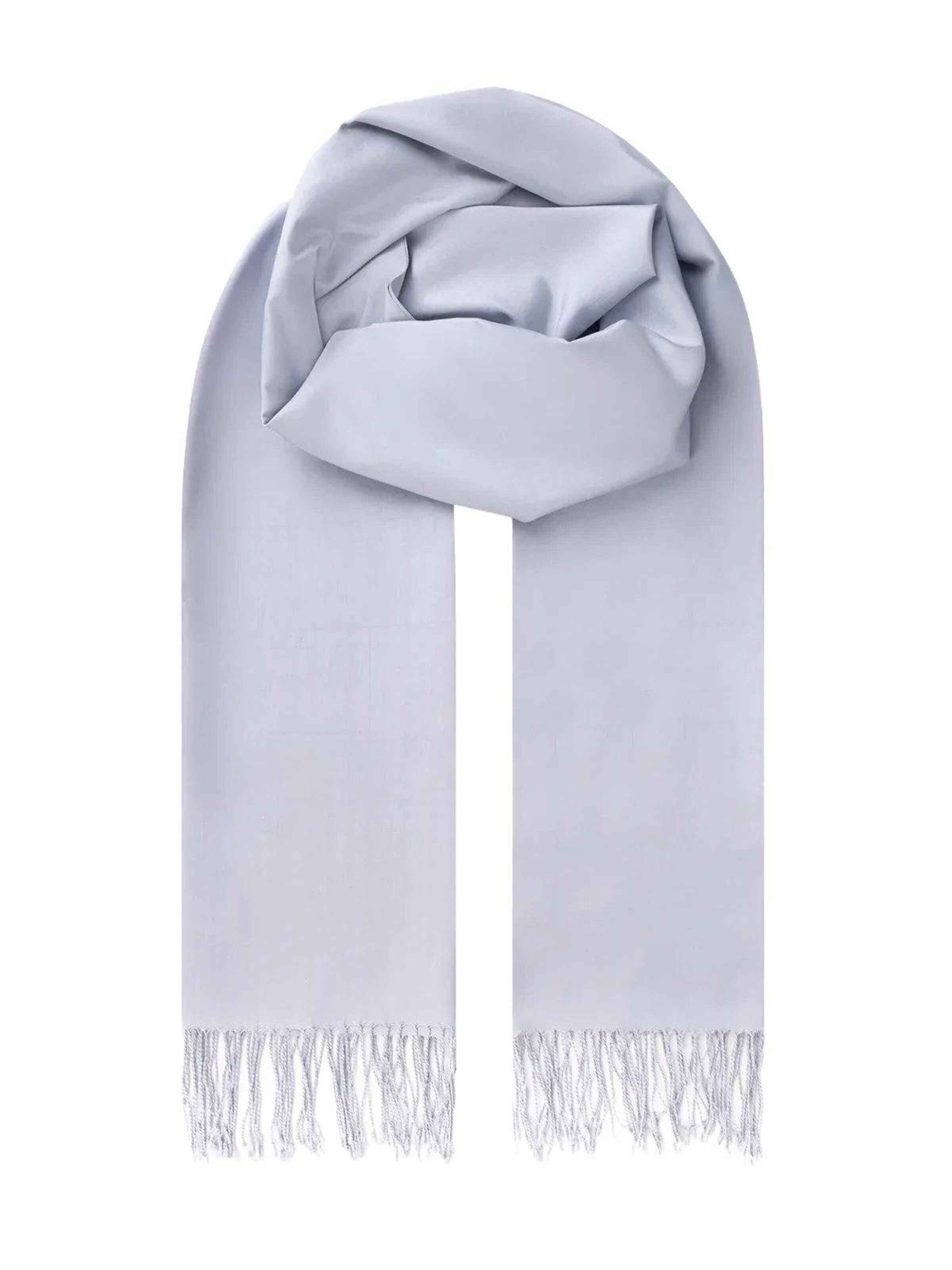 SILK & CASHMERE Schal‌‌‌‌‌ in Grau: Vorderseite