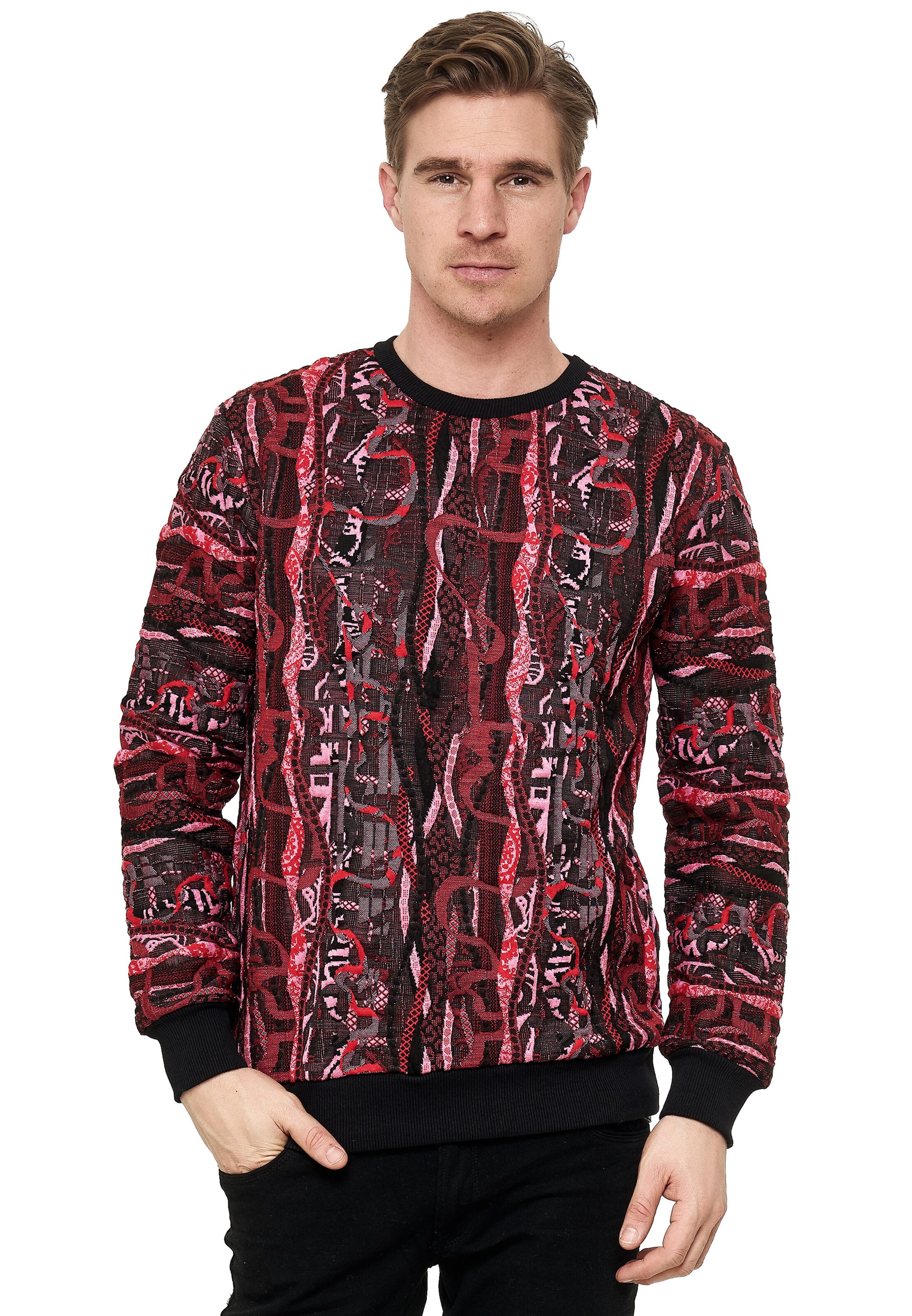 Rusty Neal Sweatshirt in Rood: voorkant