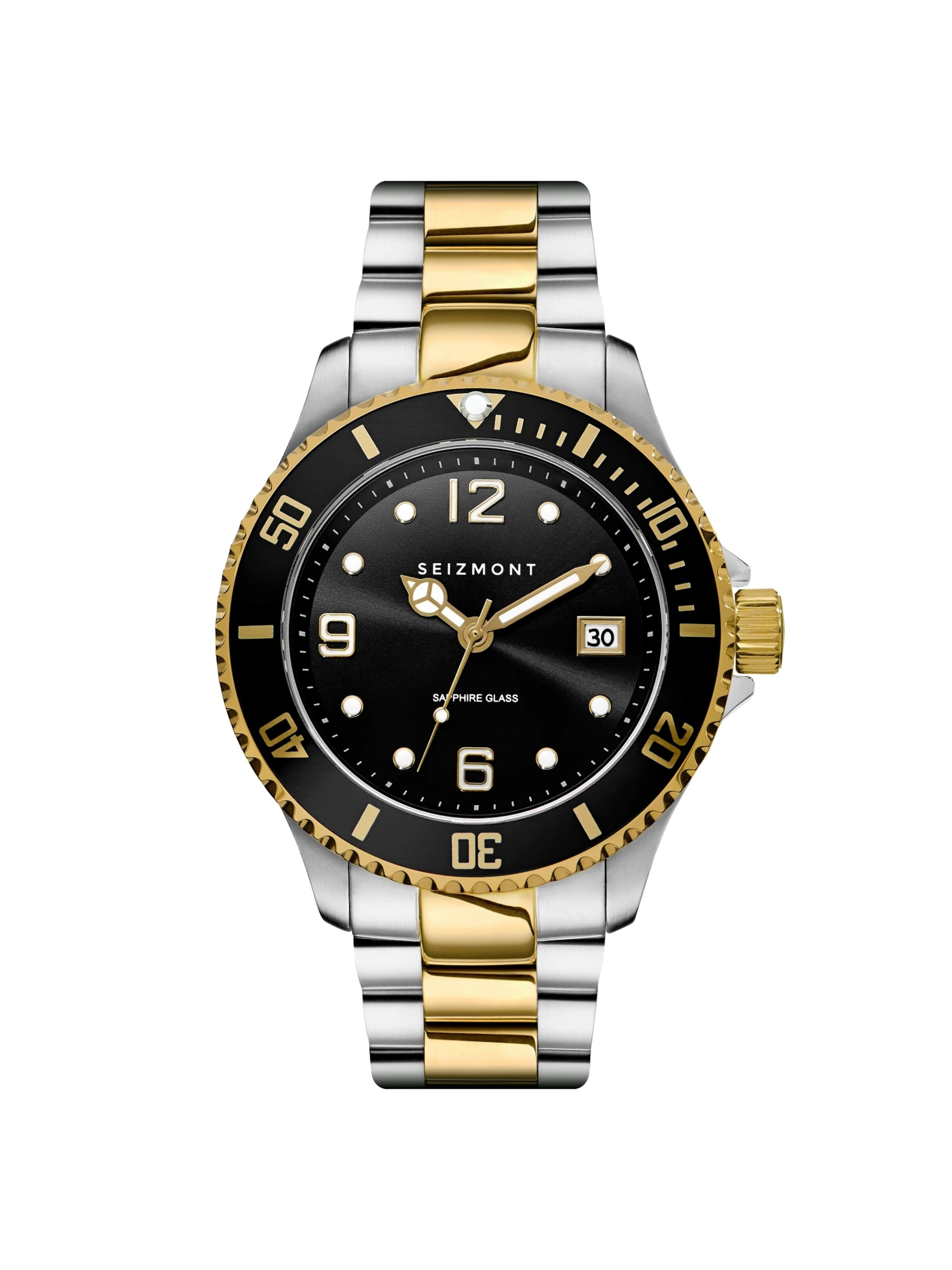 Seizmont Analog Watch 'Tide' in Gold: front