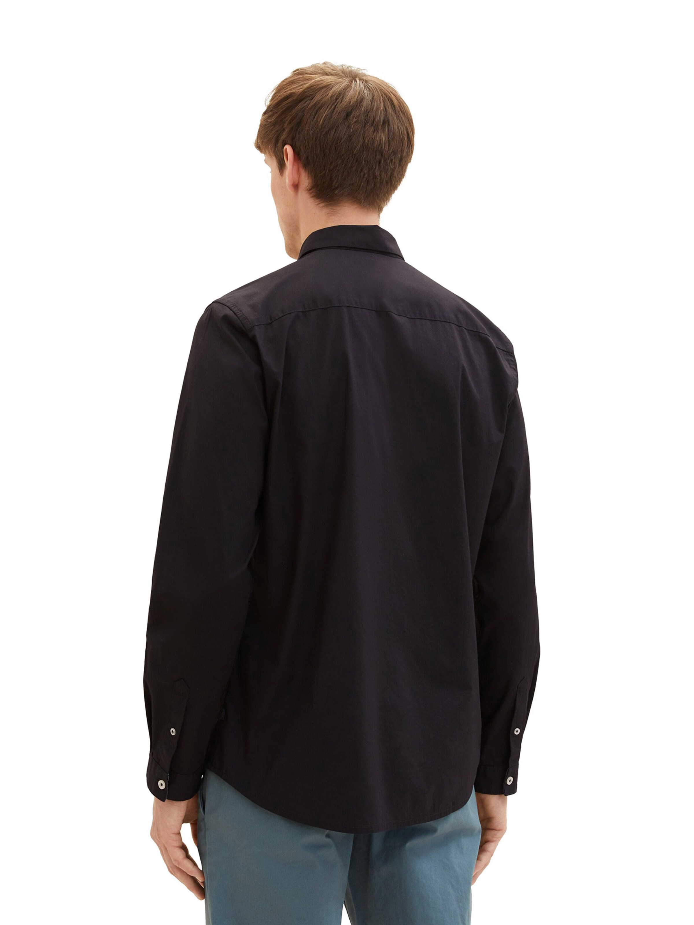 TOM TAILOR Comfort Fit Hemd in Schwarz