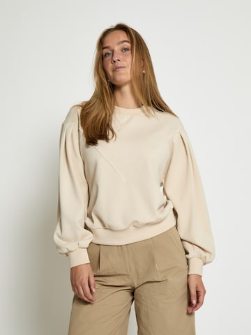 Felpa 'Dicette' di Peppercorn in beige: frontale