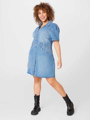 Noisy May Curve Shirt Dress 'LISA' in Blue: front