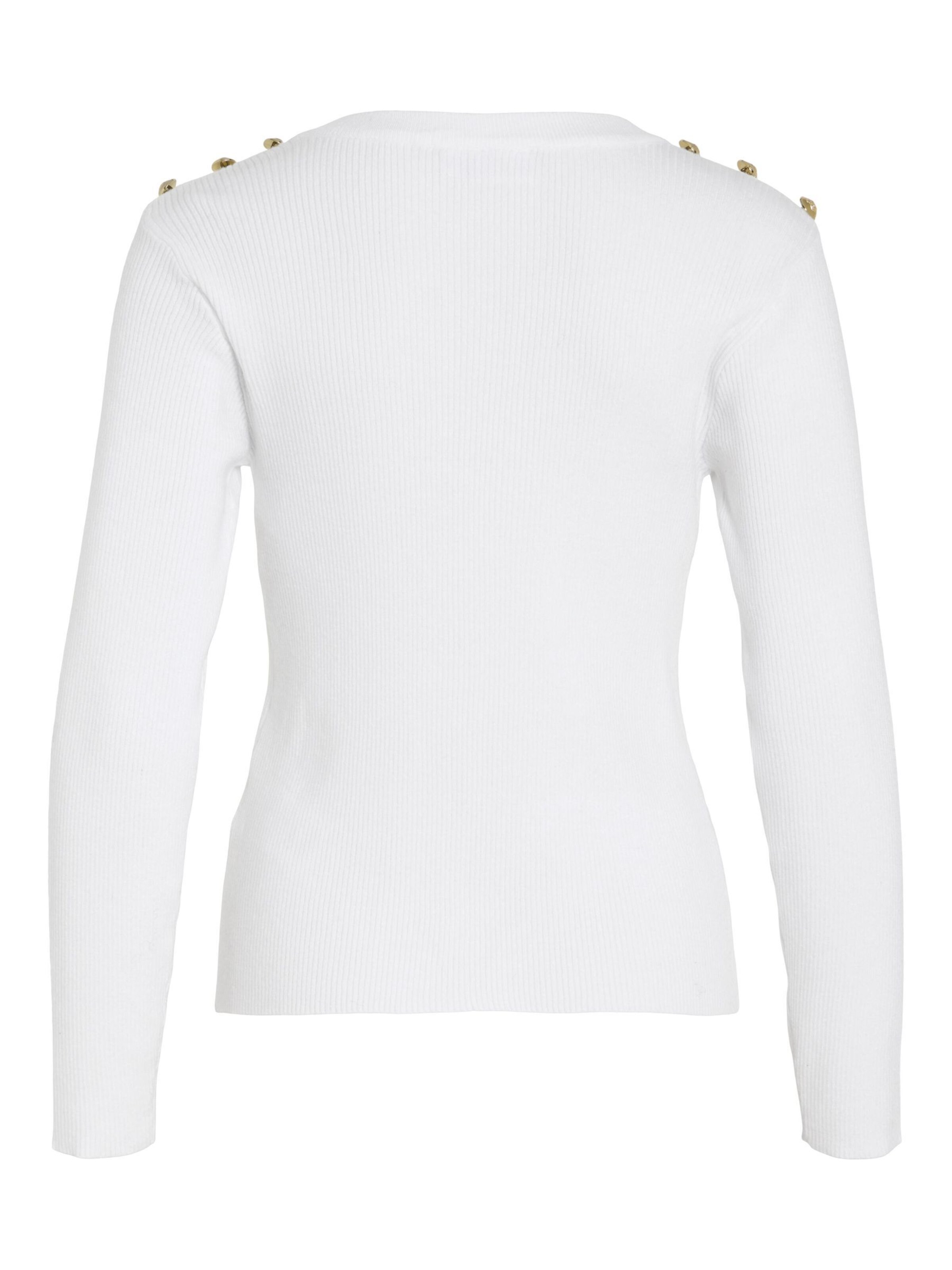 VILA Pulover | bela barva