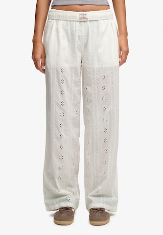 Loosefit Pantalon Superdry & Co en blanc : devant