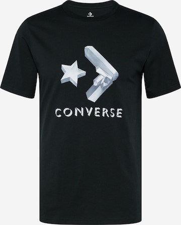 CONVERSE T-Shirt 'Crystals' in Schwarz: predná strana