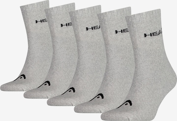 HEAD Athletic Socks in Grey: front