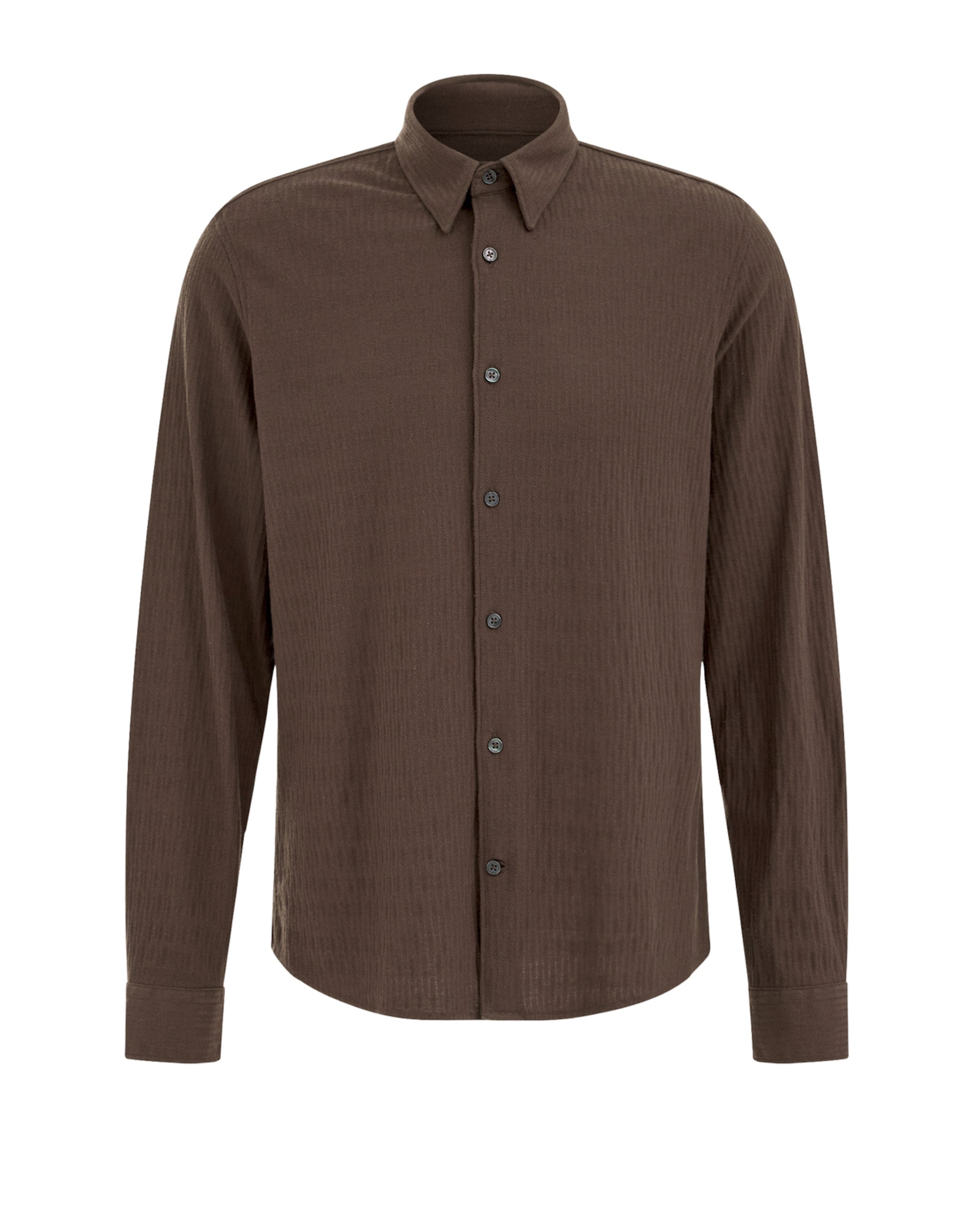 WE Fashion - Comfort Fit Camisa em castanho: frente