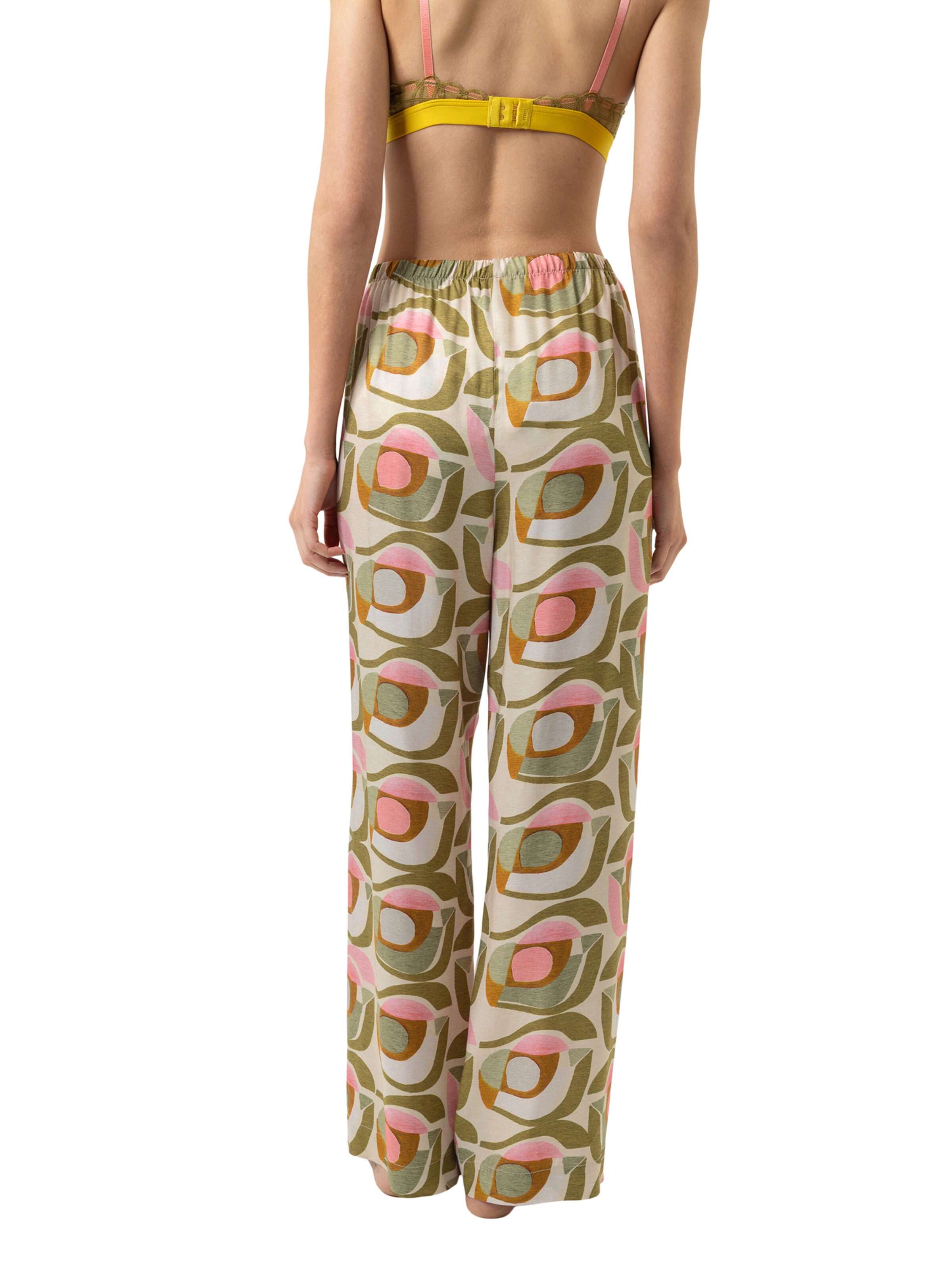 Mey Pyjamabroek 'Nostalgic Geo' in Beige