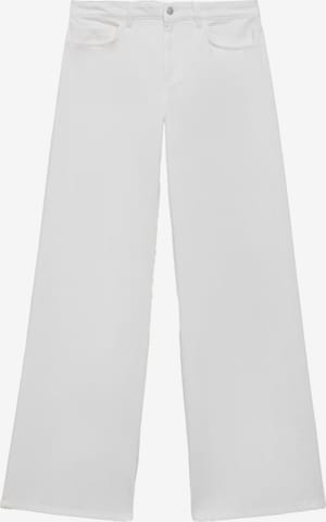 MANGO Wide Leg Farkut 'JOY' värissä valkoinen: etupuoli