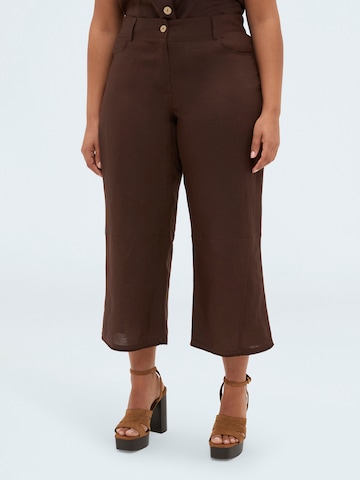 Wide Leg Pantalon Fiorella Rubino en marron