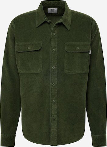 Coupe regular Chemise 'Brix' Vintage Industries en vert : devant