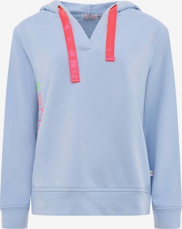 Sweat-shirt 'Smile' Zwillingsherz en bleu : devant