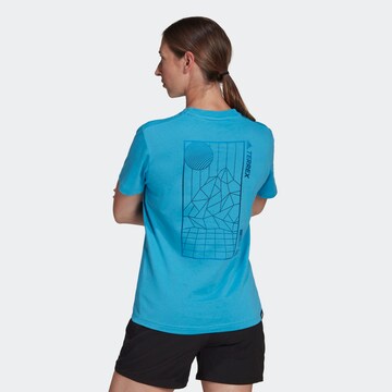 ADIDAS TERREX Funkcionalna majica 'Mountain Fun' | modra barva
