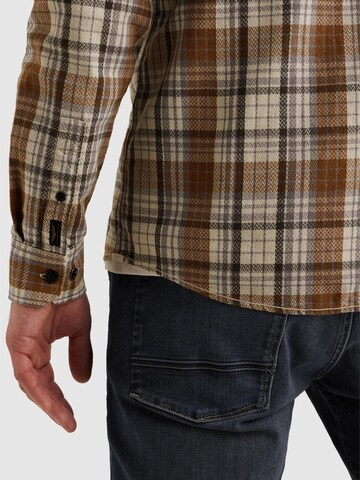 PME Legend Regular fit Skjorta 'Shirt with allover check pattern' i orange