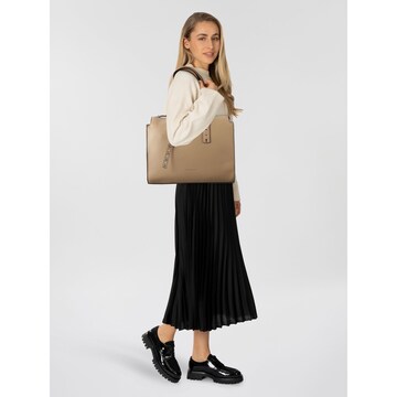 TOM TAILOR Shopper 'Elaria' in Bruin: voorkant