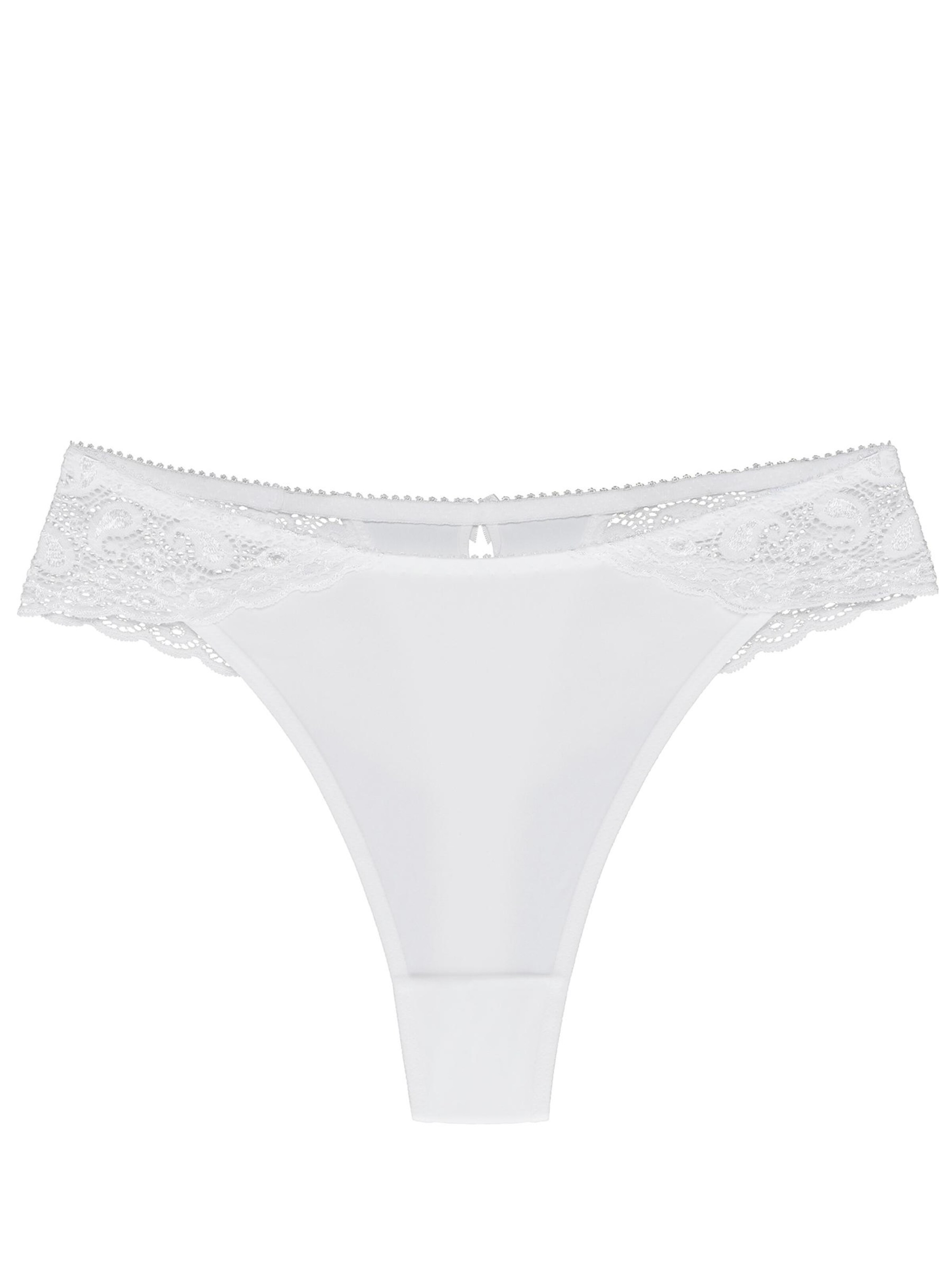 Wolbar Slip 'Tanga'‌ in Weiß: Vorderseite