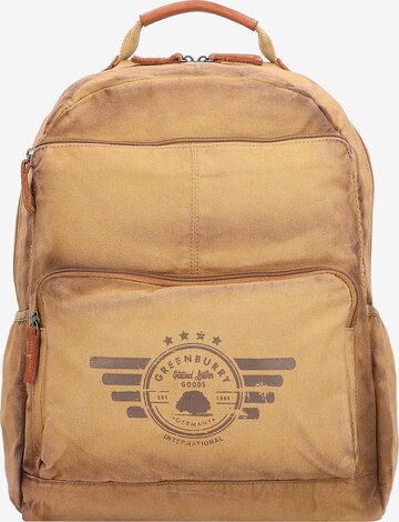 GREENBURRY Backpack 'Aviator' in Brown: front