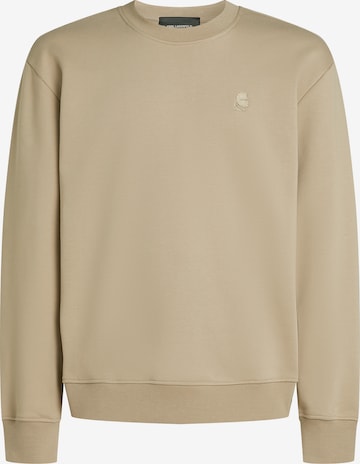 Sweat-shirt 'KAMEO' Karl Lagerfeld en beige : devant