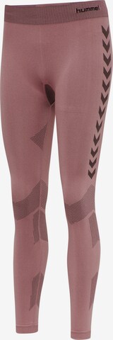 Hummel Скинни Спортивные штаны 'First' в Ярко-розовый