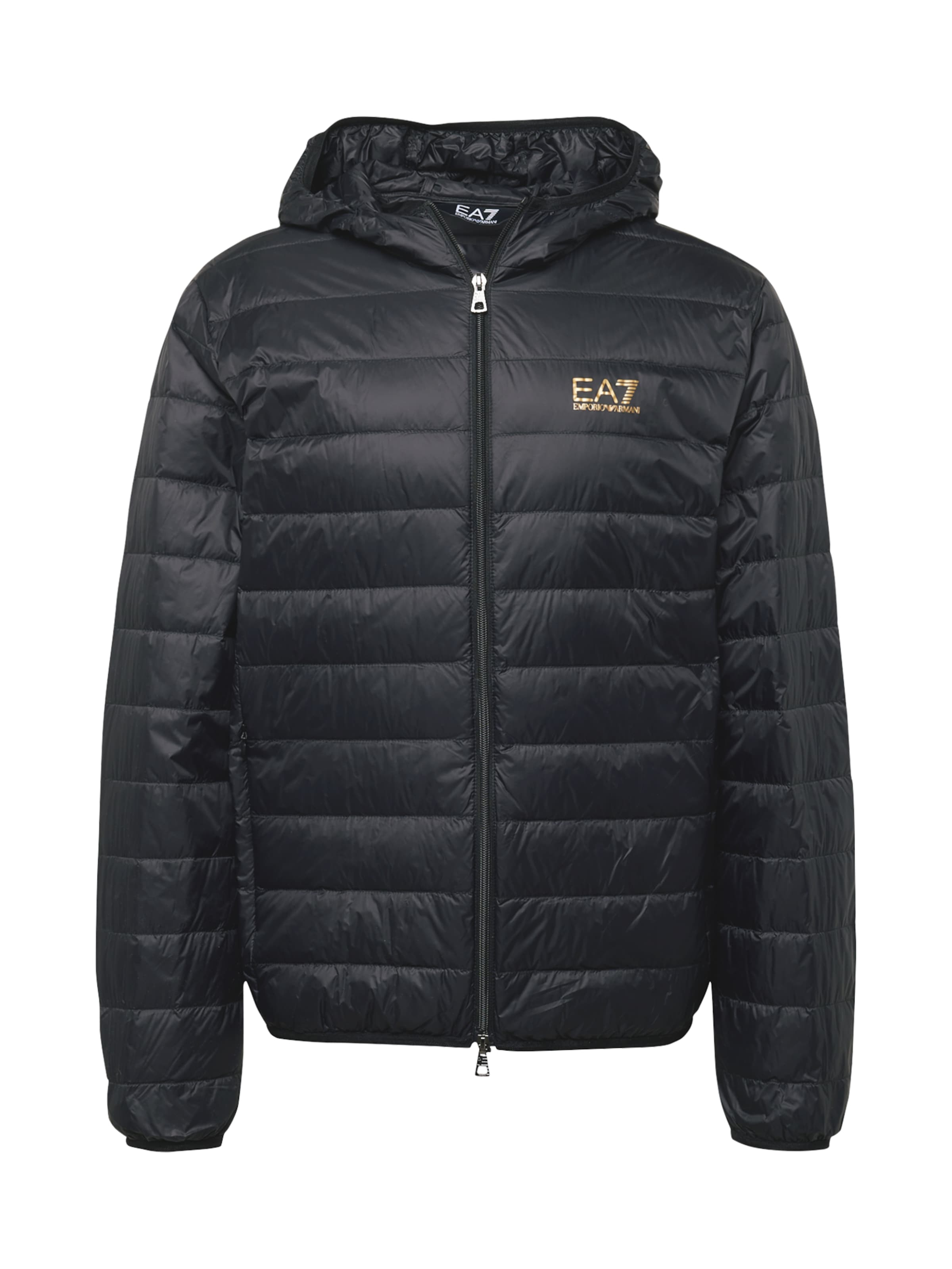 EA7 Emporio Armani Φθινοπωρινό και ανοιξιάτικο μπουφάν σε μαύρο: μπροστά