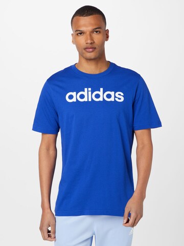 ADIDAS SPORTSWEAR Тениска 'Essentials' в синьо: отпред