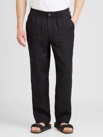 Loosefit Pantalon chino 'Karl Lawrence' JACK & JONES en noir : devant