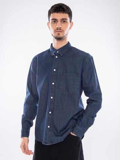 Only & Sons Button Up Shirt in S in Blue, Item view