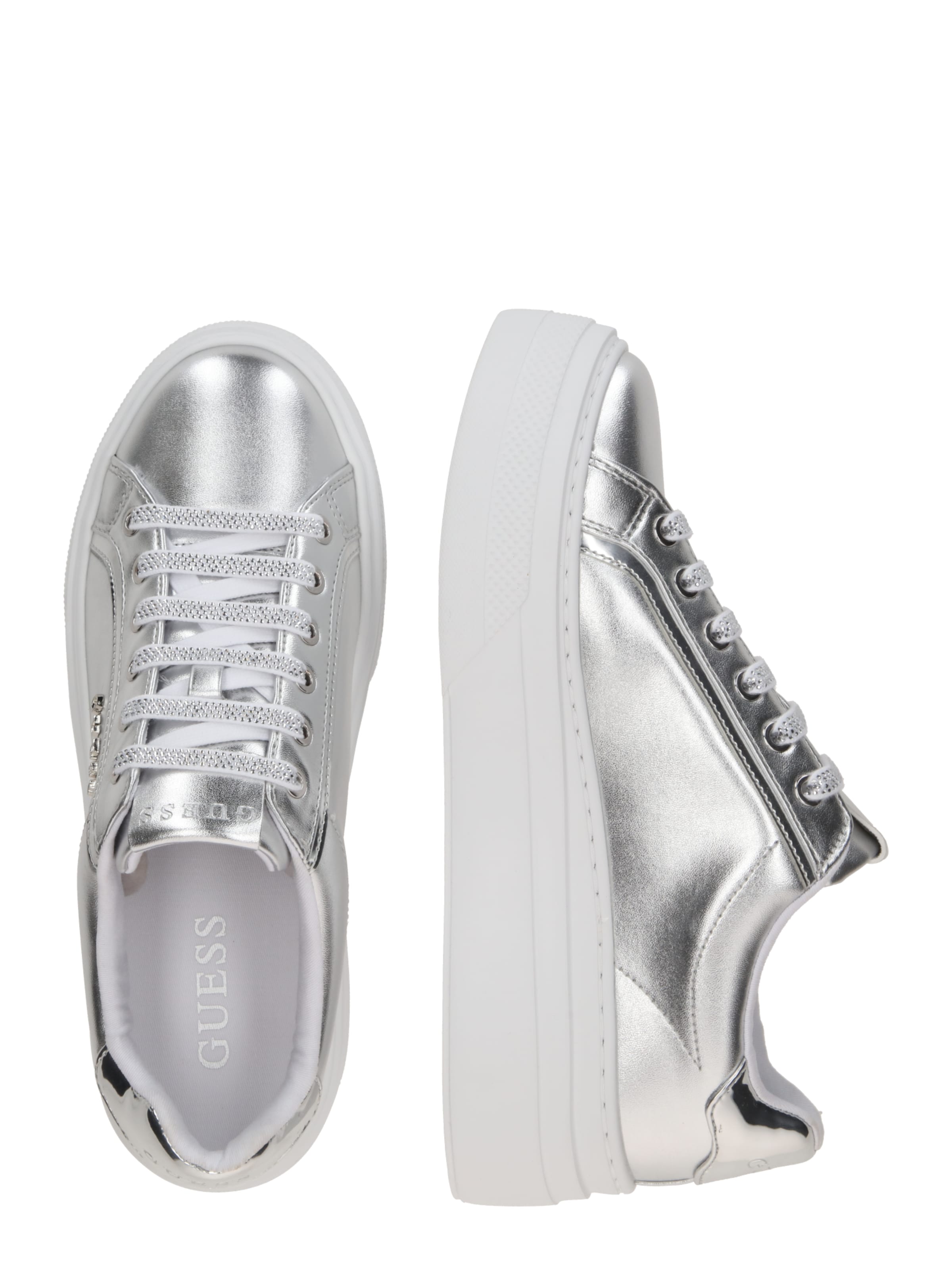 Baskets basses 'Ameria' GUESS en argent