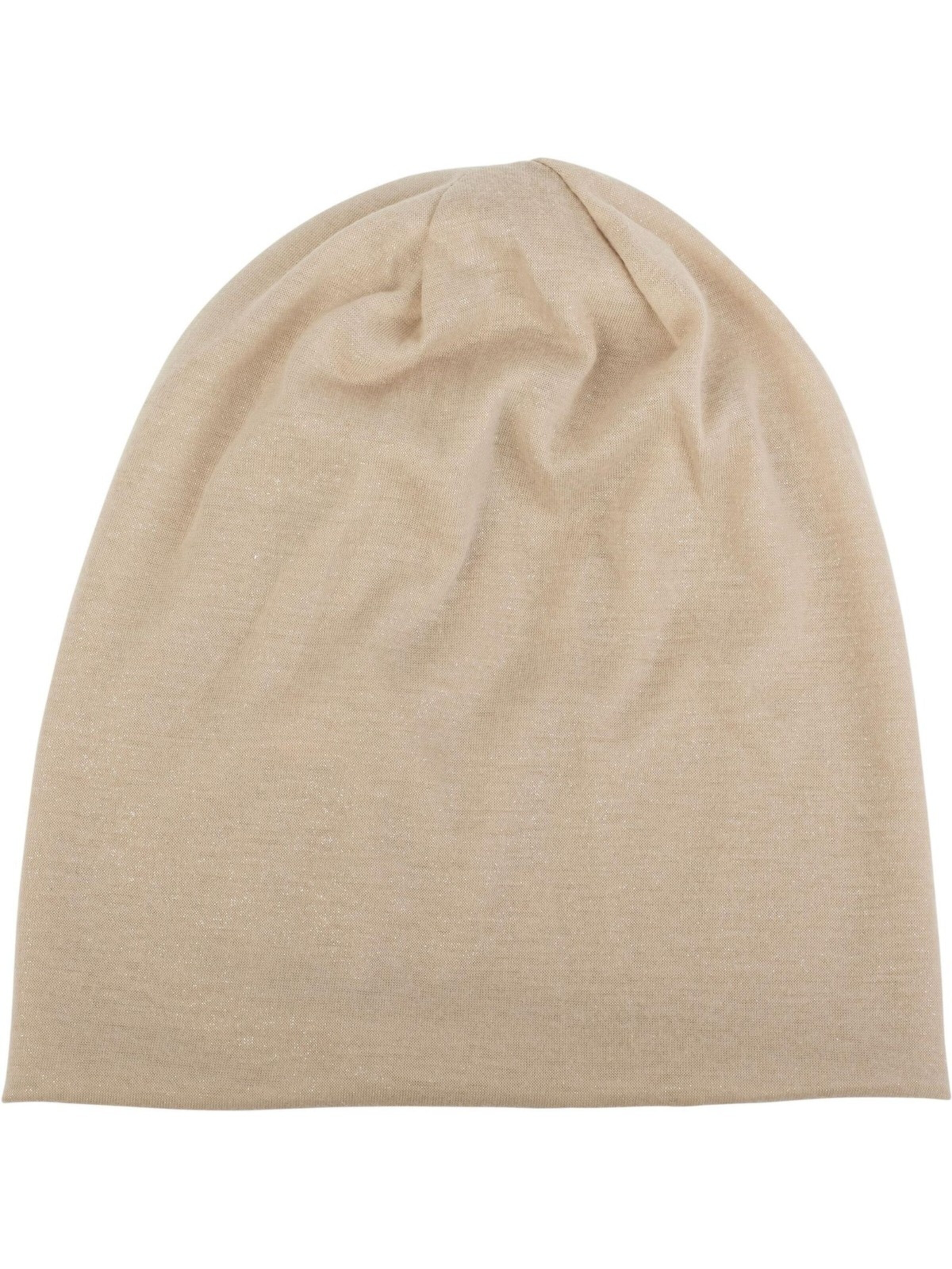 styleBREAKER Mütze 'Beanie mit All Over Glitzer'‌‌‌‌‌‌‌‌‌‌ in Beige