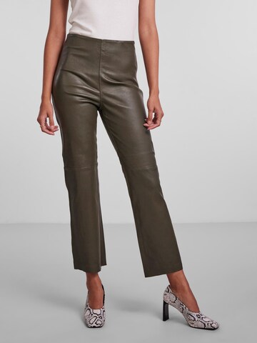 Y.A.S Flared Pants 'ZELLA' in Green: front