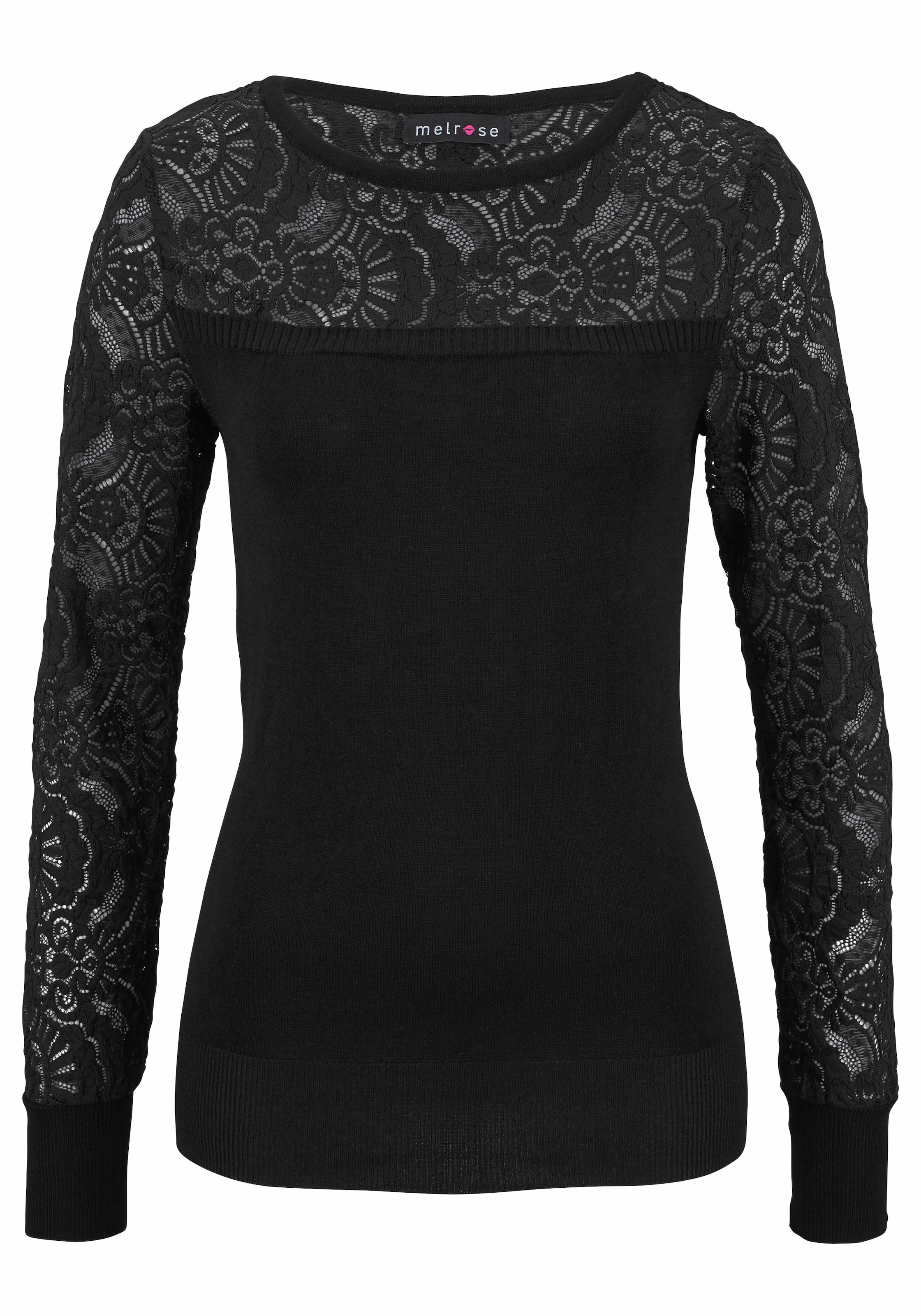 MELROSE Pullover in Schwarz: Vorderseite