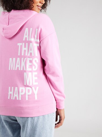 ONLY Carmakoma Sweatshirt 'CARKACEY' i rosa