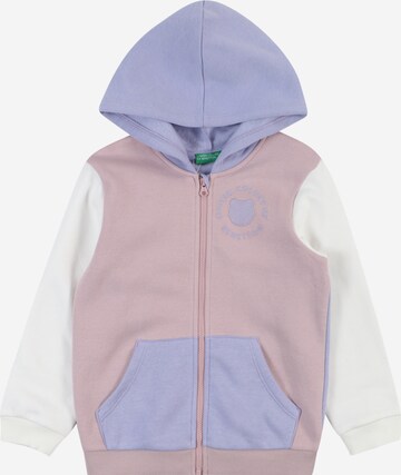 UNITED COLORS OF BENETTON - Sudadera con cremallera en lila: frente