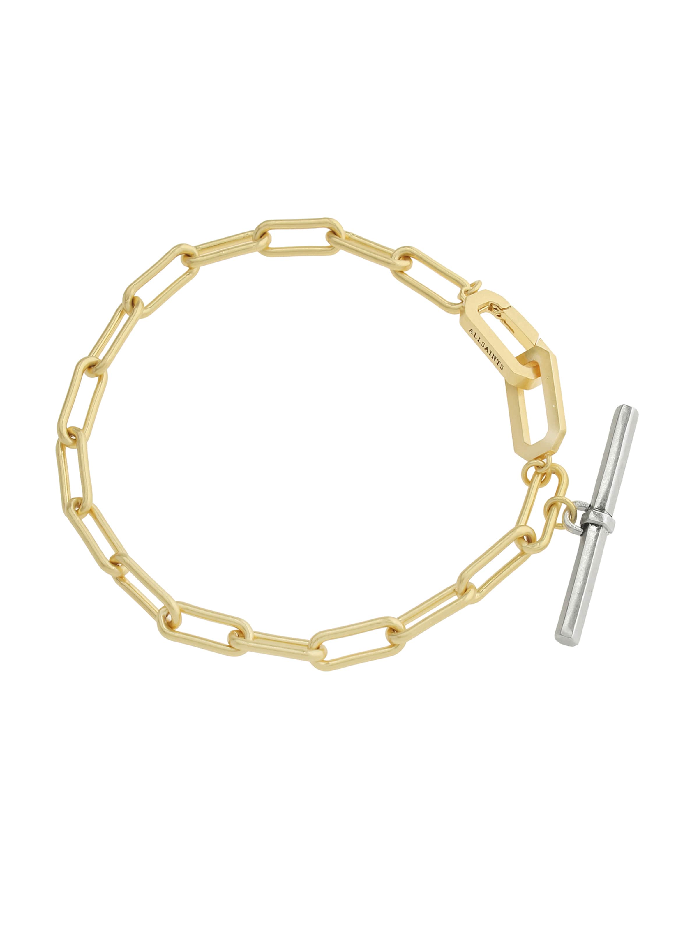 Braccialetto 'Bronte T-Bar' di AllSaints in oro: frontale
