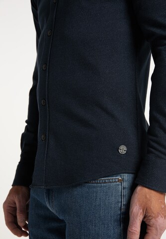 DreiMaster Maritim Slim Fit Hemd in Blau