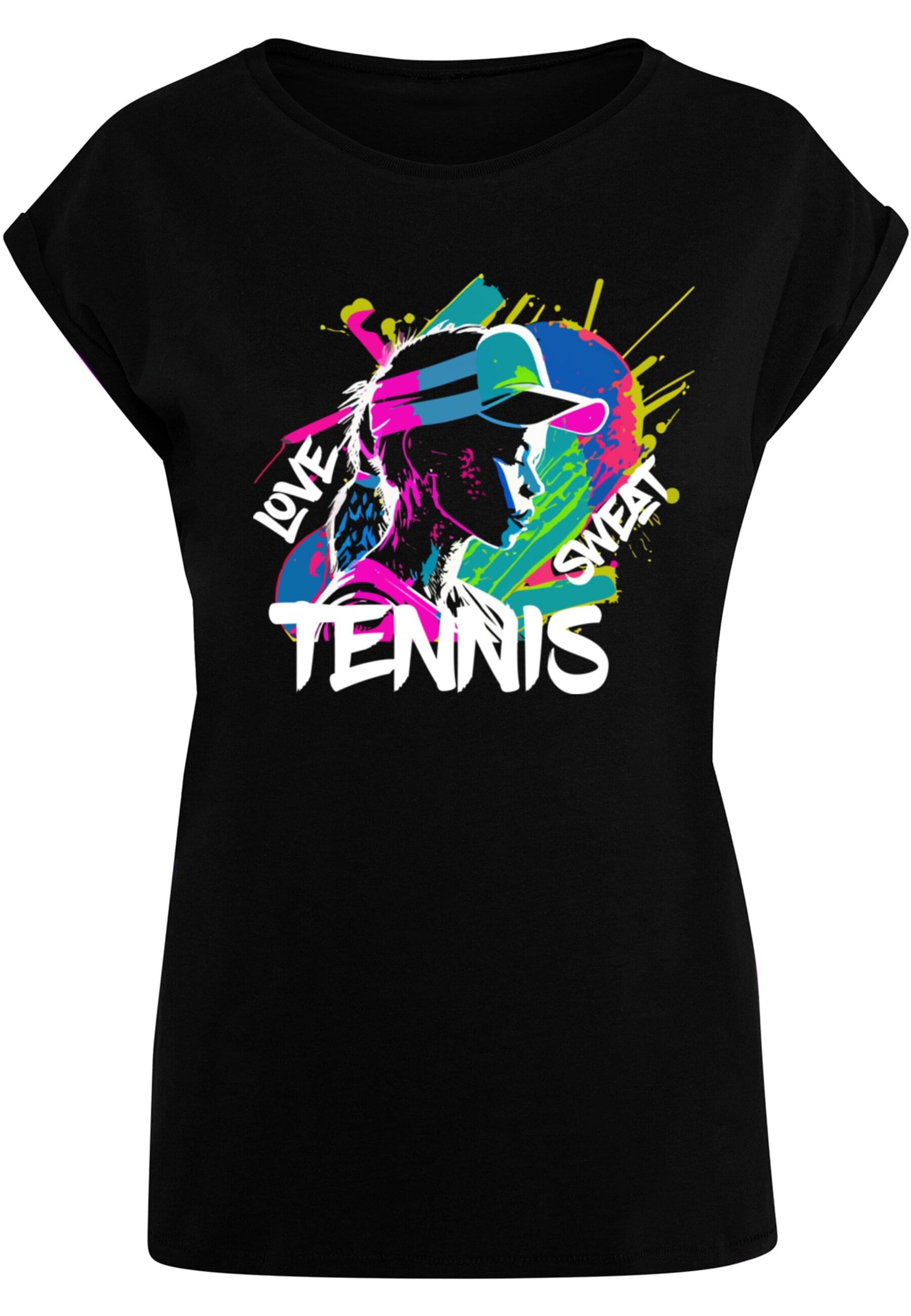 T-shirt 'Tennis Love, Sweat' Merchcode en noir : devant