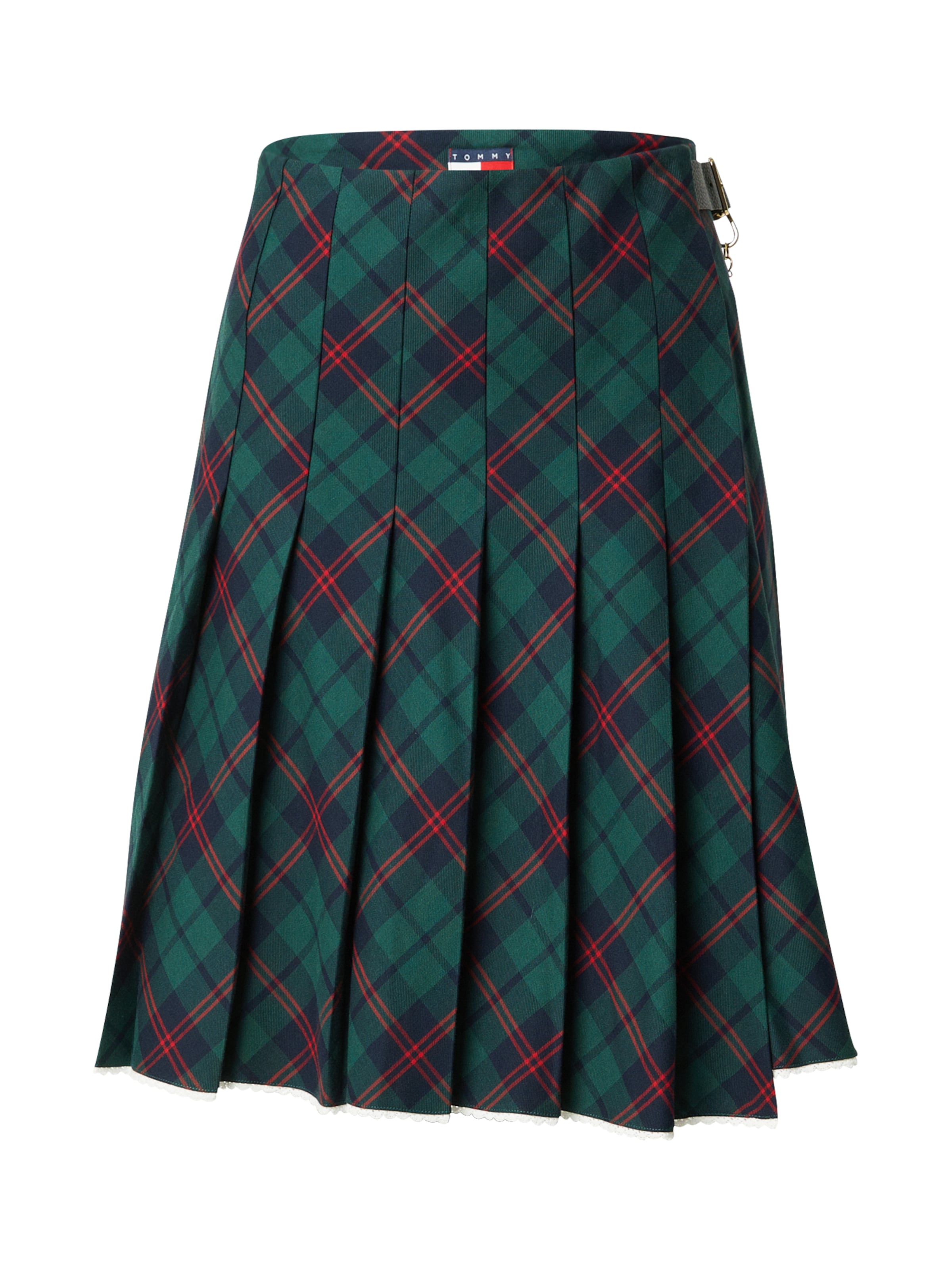 Tommy Jeans Kjol i marinblå / smaragd / röd, Produktvy