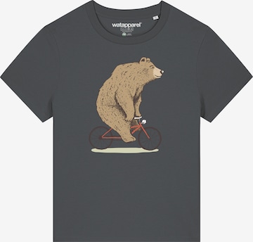Watapparel Shirt ' Fahrradbär ' in Grijs: voorkant