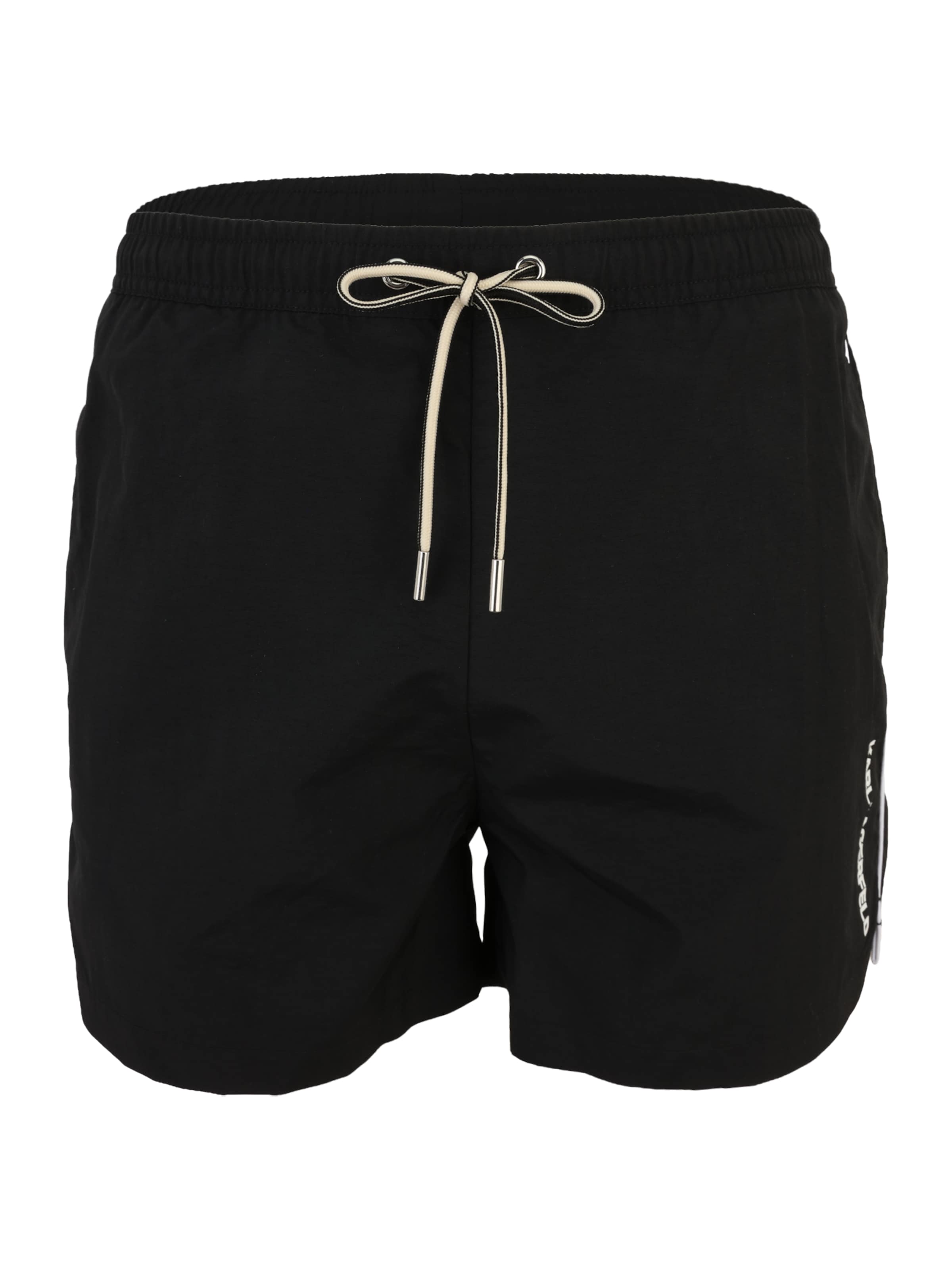 Shorts de bain Karl Lagerfeld en noir : devant