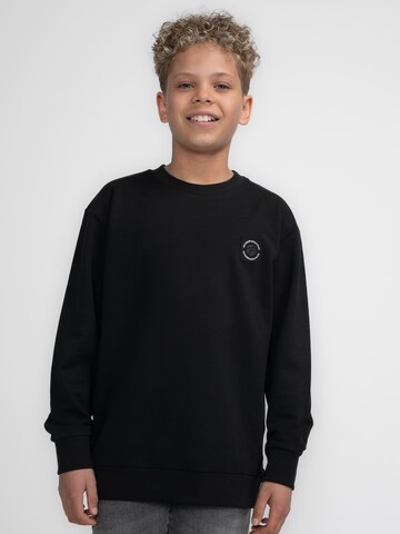 Petrol Industries Sweatshirt 'White' in Zwart: voorkant