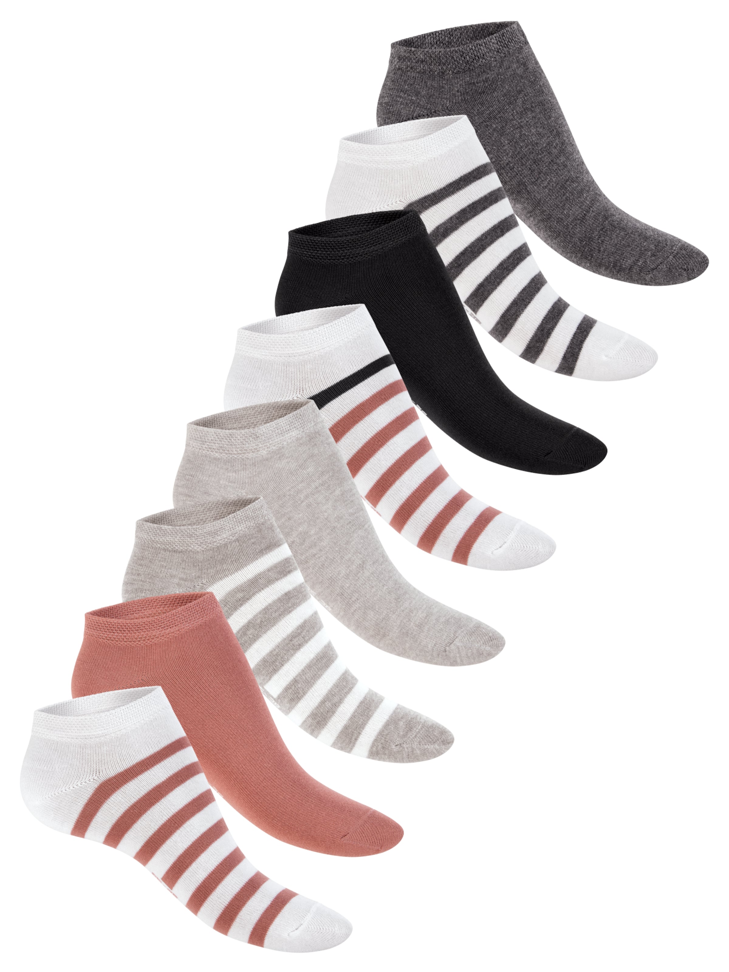 footstar Füßlinge 'Ringel'‌‌‌‌‌‌‌‌‌‌ in Orange: Vorderseite