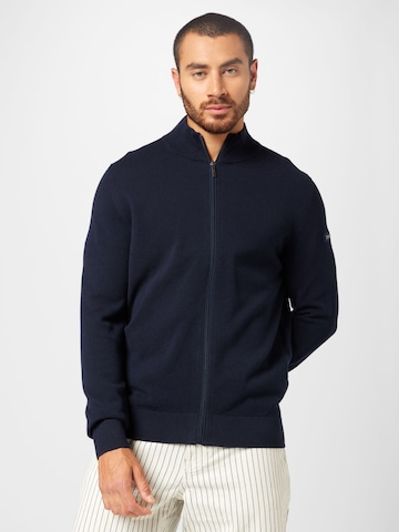 bugatti Knit Cardigan in Blue: front