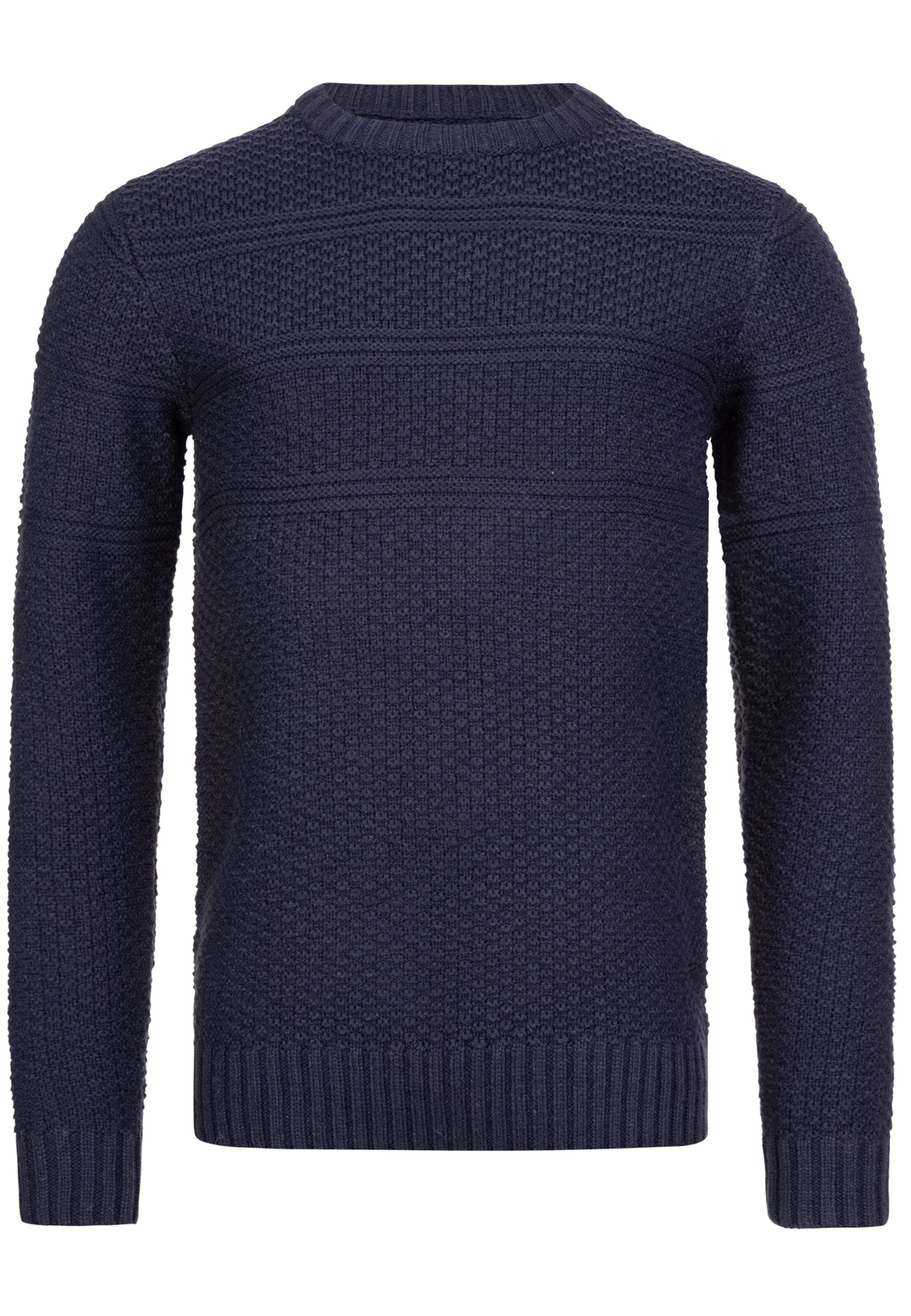 INDICODE JEANS Trui 'Mirek' in Blauw: voorkant