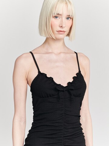 Casa Mara Dress 'CRINKLE' in Black: front